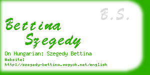 bettina szegedy business card